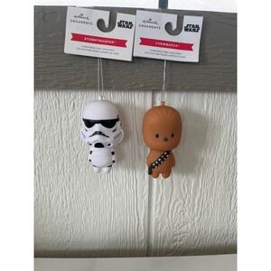 Hallmark Star Wars Stormtrooper Chewbacca Christmas Tree Ornaments Set